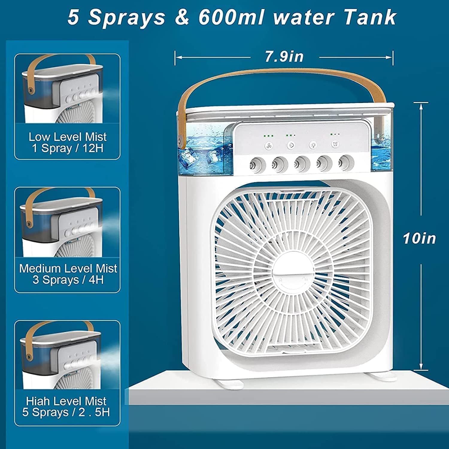 Portable Air cooler Table fan with humidifier