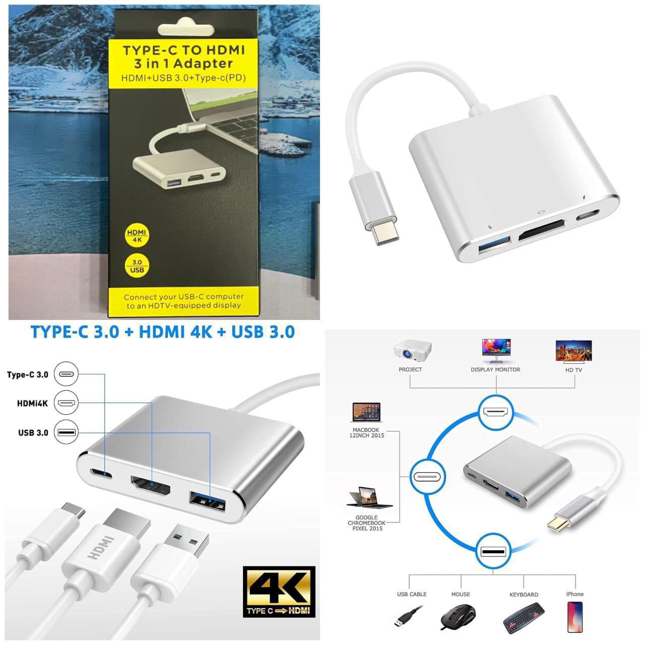 Typ c to HDMI 3 in 1 adapter