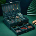 3-Layer Velvet Jewelry Organizer Box