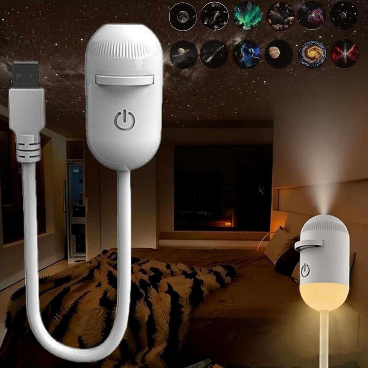 2-in-1 Galaxy Night Light Projector
