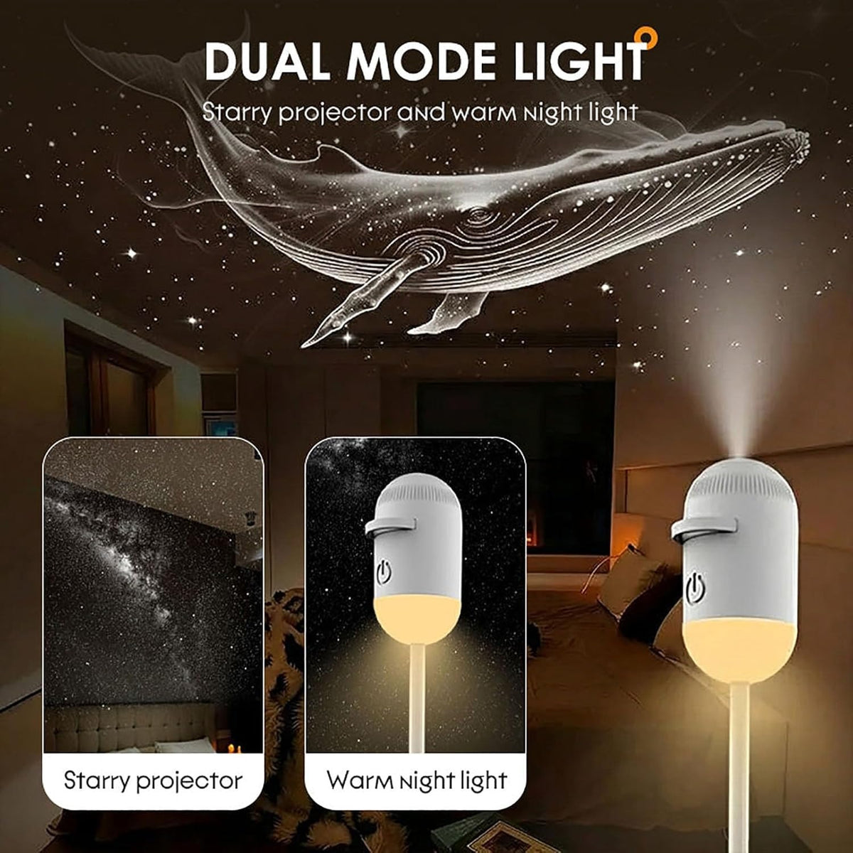 2-in-1 Galaxy Night Light Projector