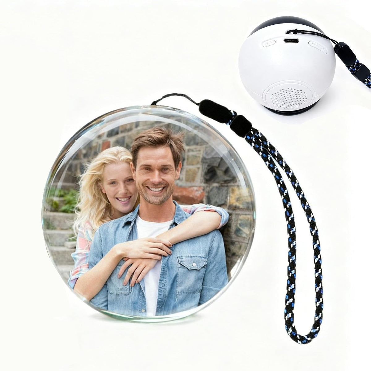 3D Crystal Ball Video Player Personalized Electronic Memory Display Lamp