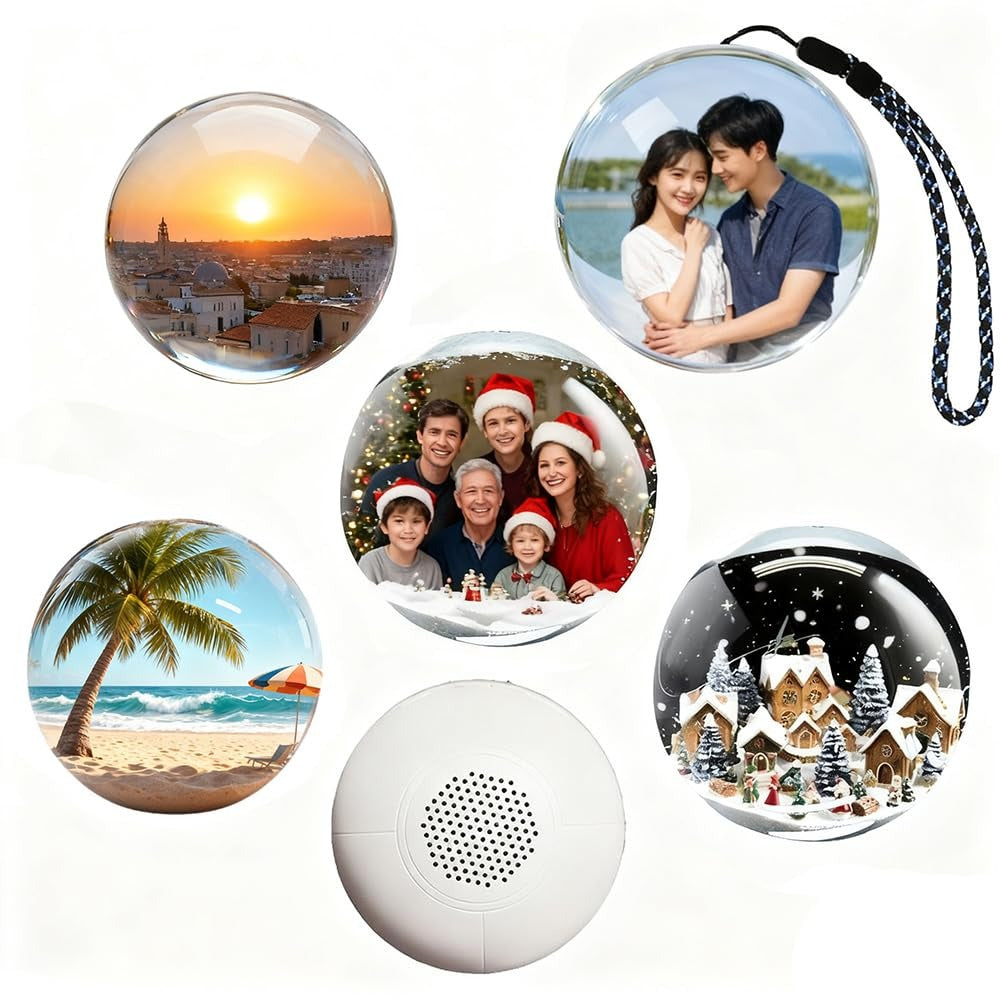 3D Crystal Ball Video Player Personalized Electronic Memory Display Lamp